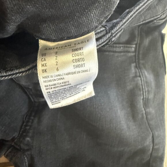 American Eagle Next Level Stretch Black Skinny Jeans Size 2 Short Womens Denim - Picture 6 of 9